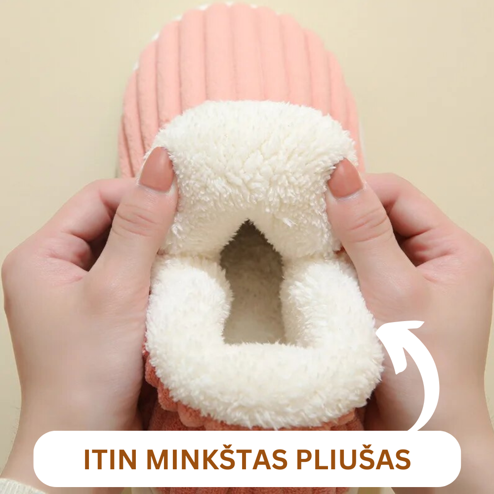 Šiltos šlepetės suaugusiems ir vaikams