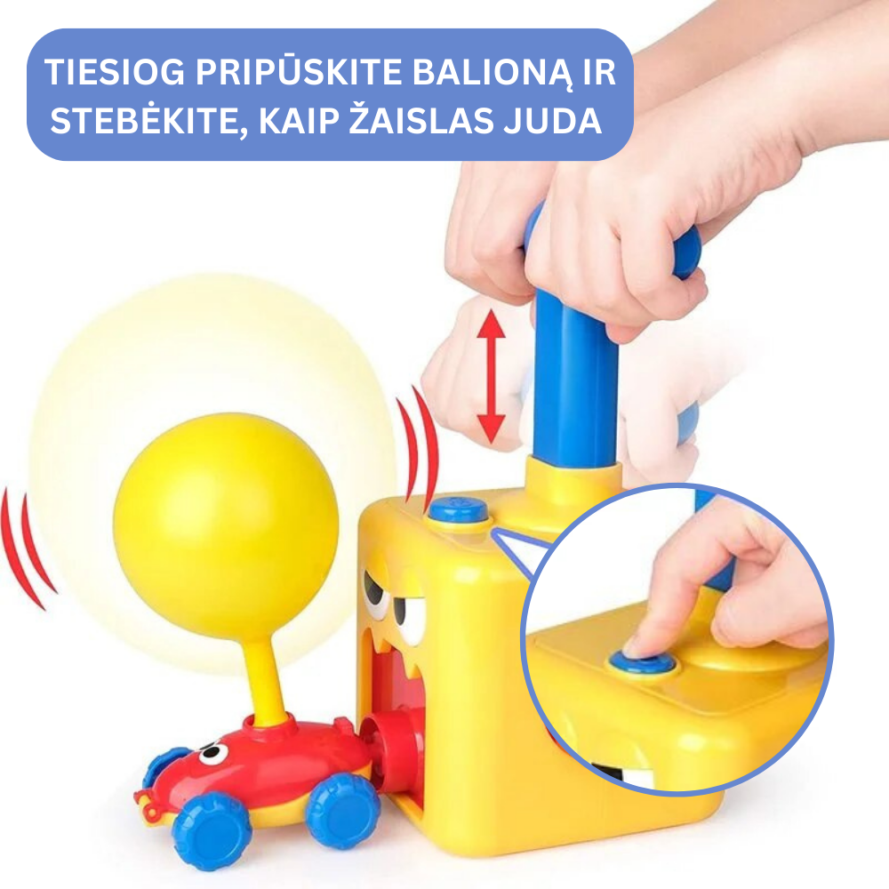 Balionų paleidimo žaislas su pompa