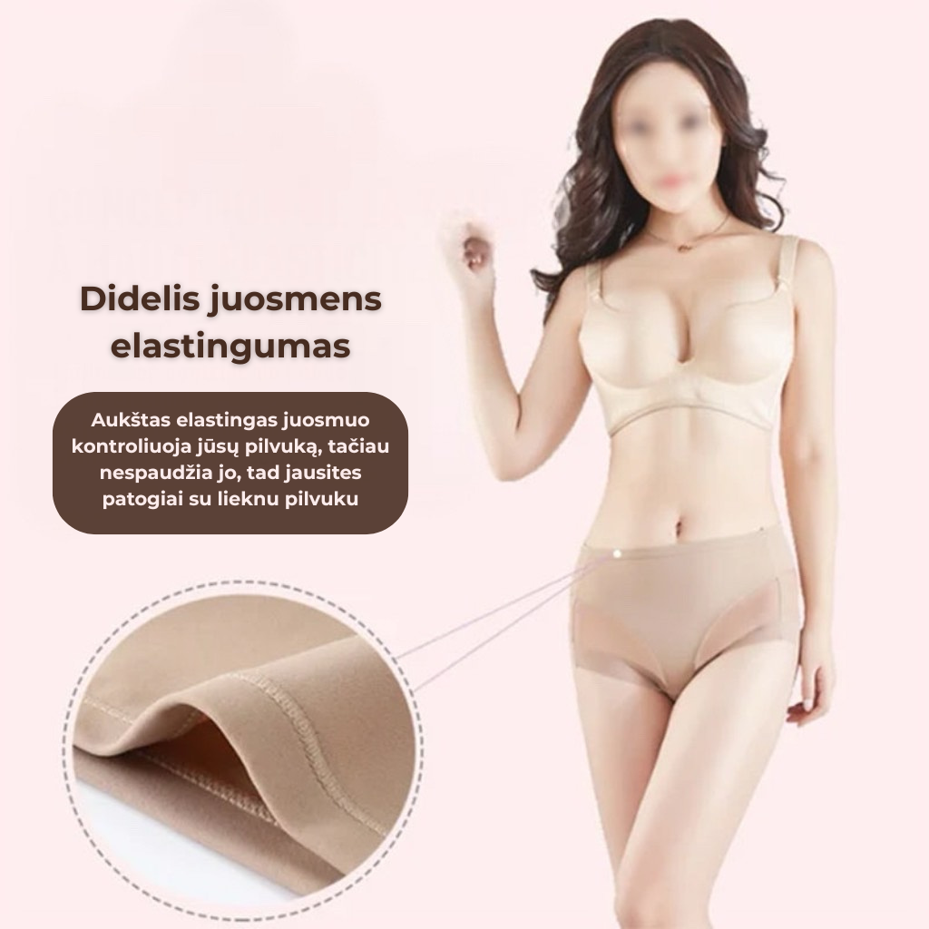 Besiūlės kelnaitės aukštu liemeniu (4 vnt. komplektas)