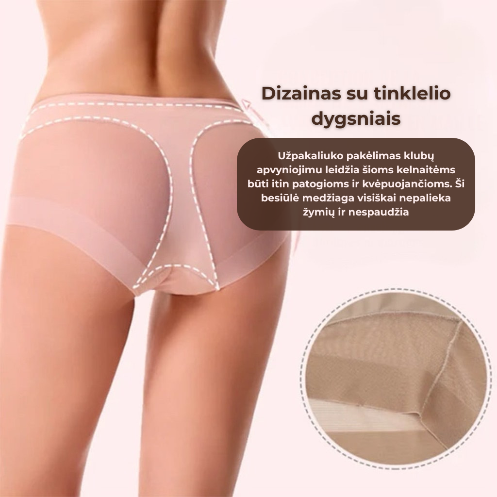 Besiūlės kelnaitės aukštu liemeniu (4 vnt. komplektas)