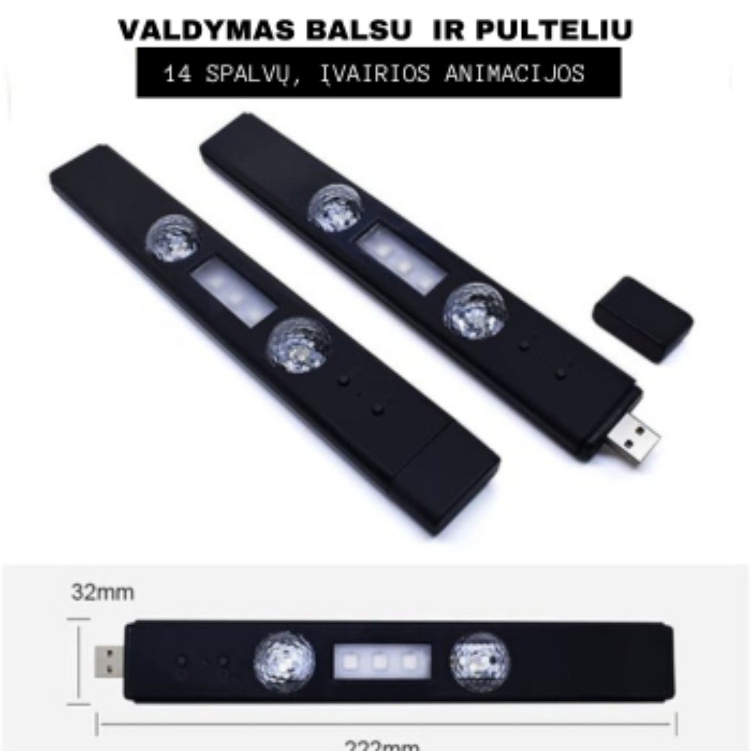 RGB šviestuvas automobiliui