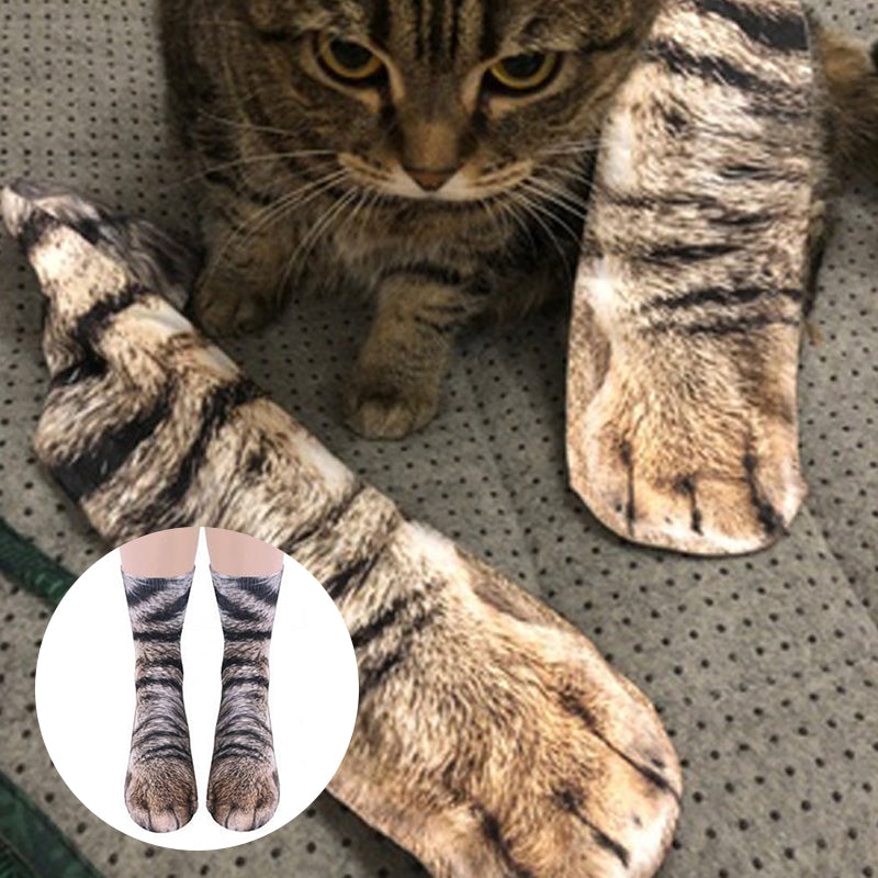 Universalios 3D gyvūnų letenų kojinės