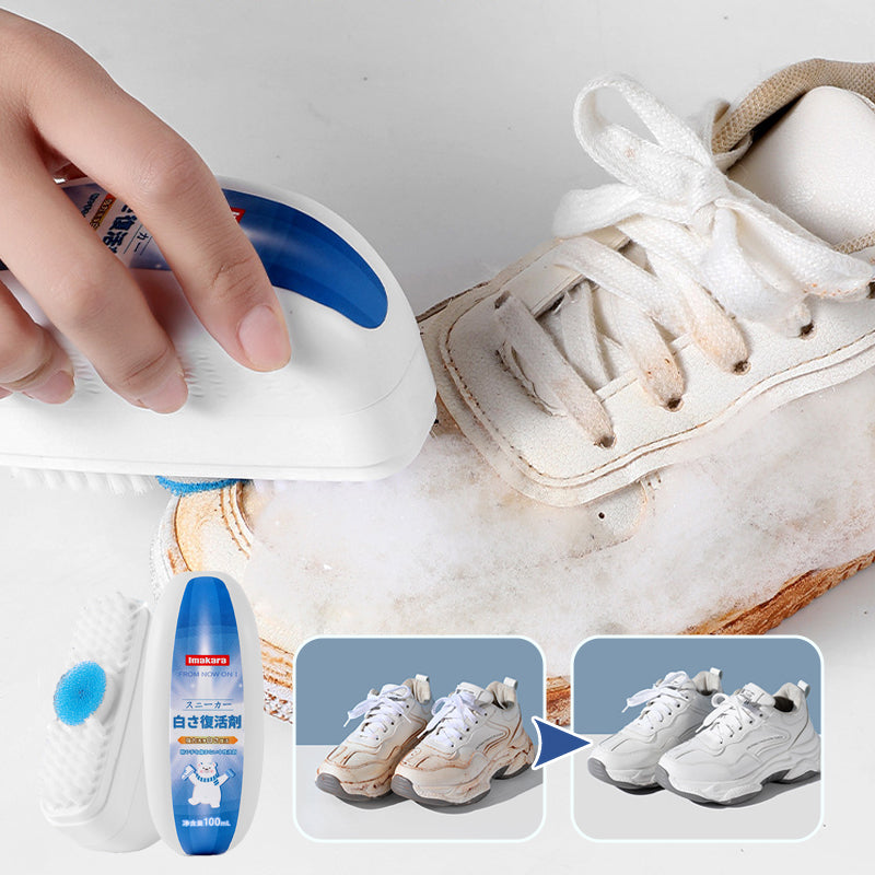 Batų valymo priemonė su šepetėliu