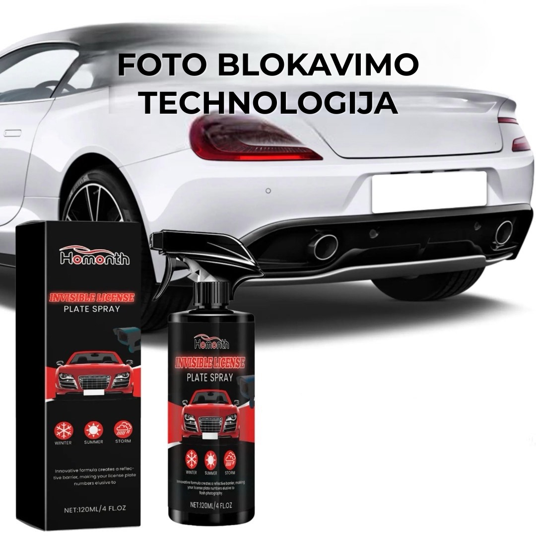 Nematoma numerio ženklų purškimo priemonė