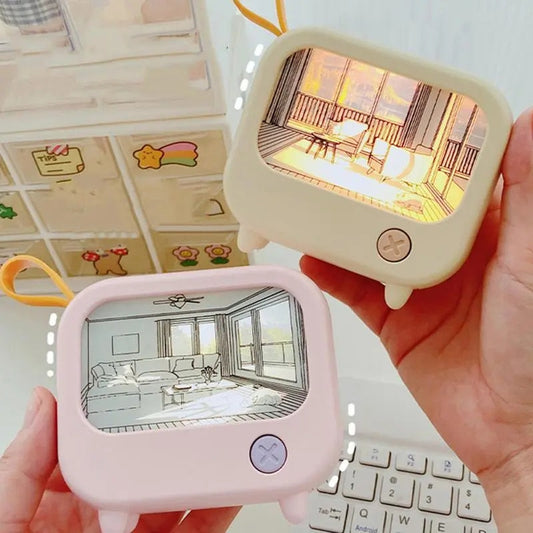 Retro televizoriaus naktinė švieselė