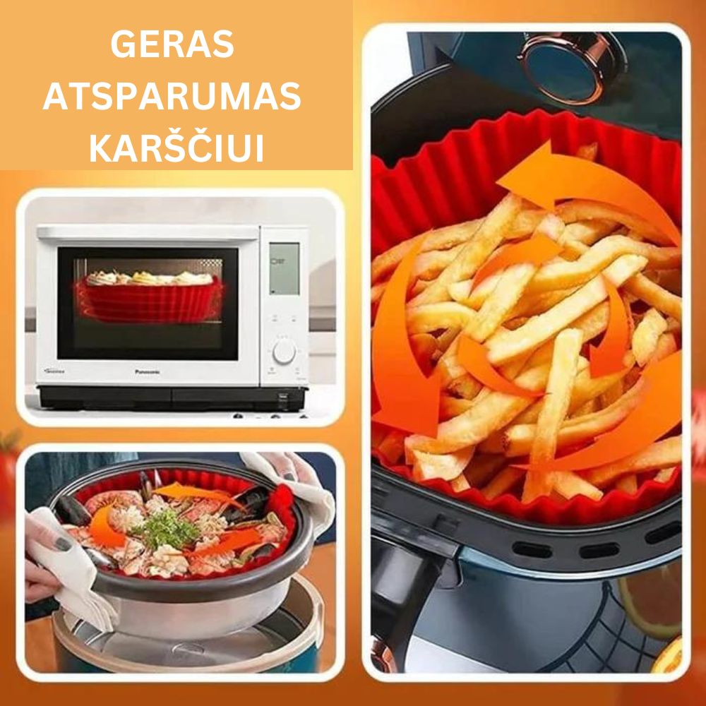 Oro gruzdintuvės silikoninis kepimo padėklas