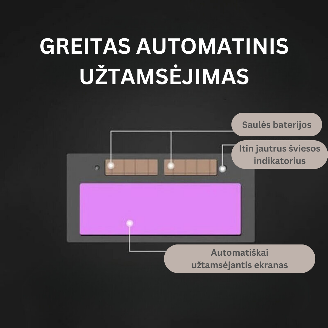 Automatiškai užtamsėjantys suvirintojo akiniai