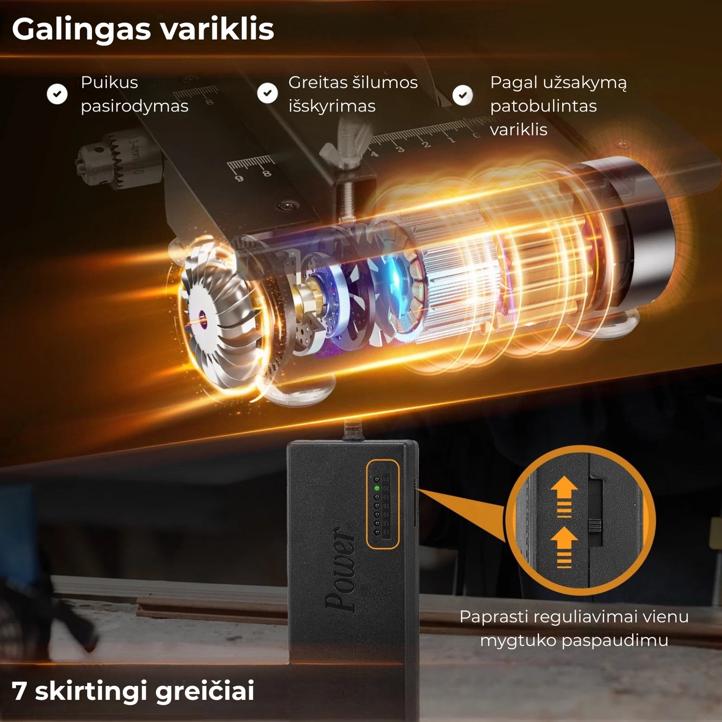 Mini daugiafunkcinis stalo pjūklas