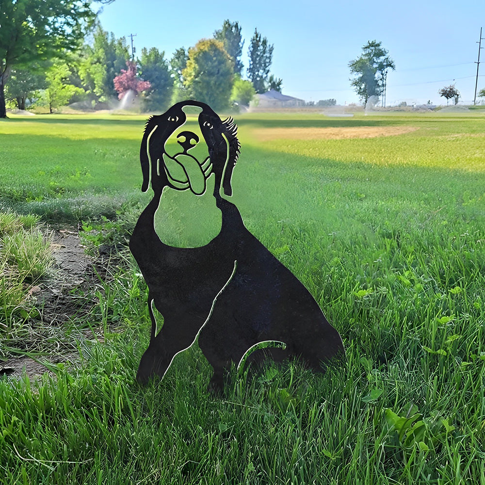 Auksaspalvio retriverio metalinė dekoracija