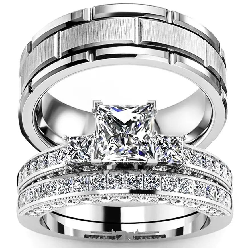 Nesibaigiančios meilės žiedai (komplekte 2 žiedai)