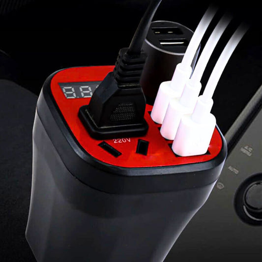 Kelių lizdų įkroviklis automobiliui