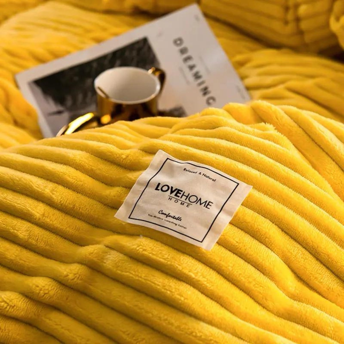 Aksominės vilnos audinio antklodės užvalkalas | Reguliuojamas patogumas kiekvienam metų laikui, stilingas ir minkštas