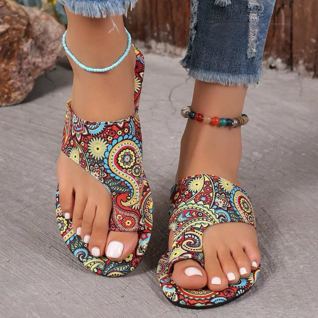 🥰Lengvi ortopediniai plokšti moteriški sandalai🩴🎨 Vintažo ir modernumo derinys