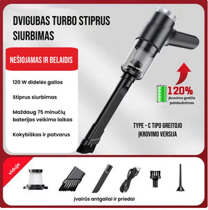 BELAIDIS NEŠIOJAMAS DULKIŲ SIURBLYS
