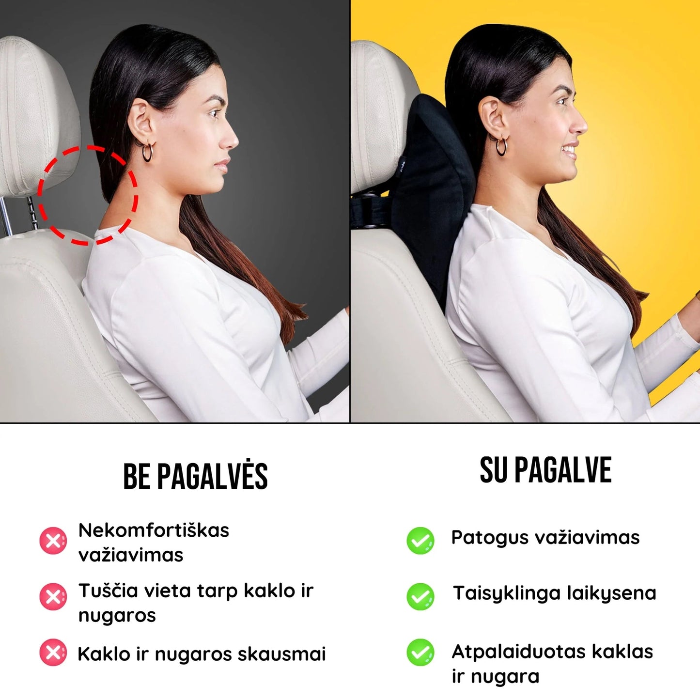 \Frido Ultimate\" automobilinė kaklo pagalvė"