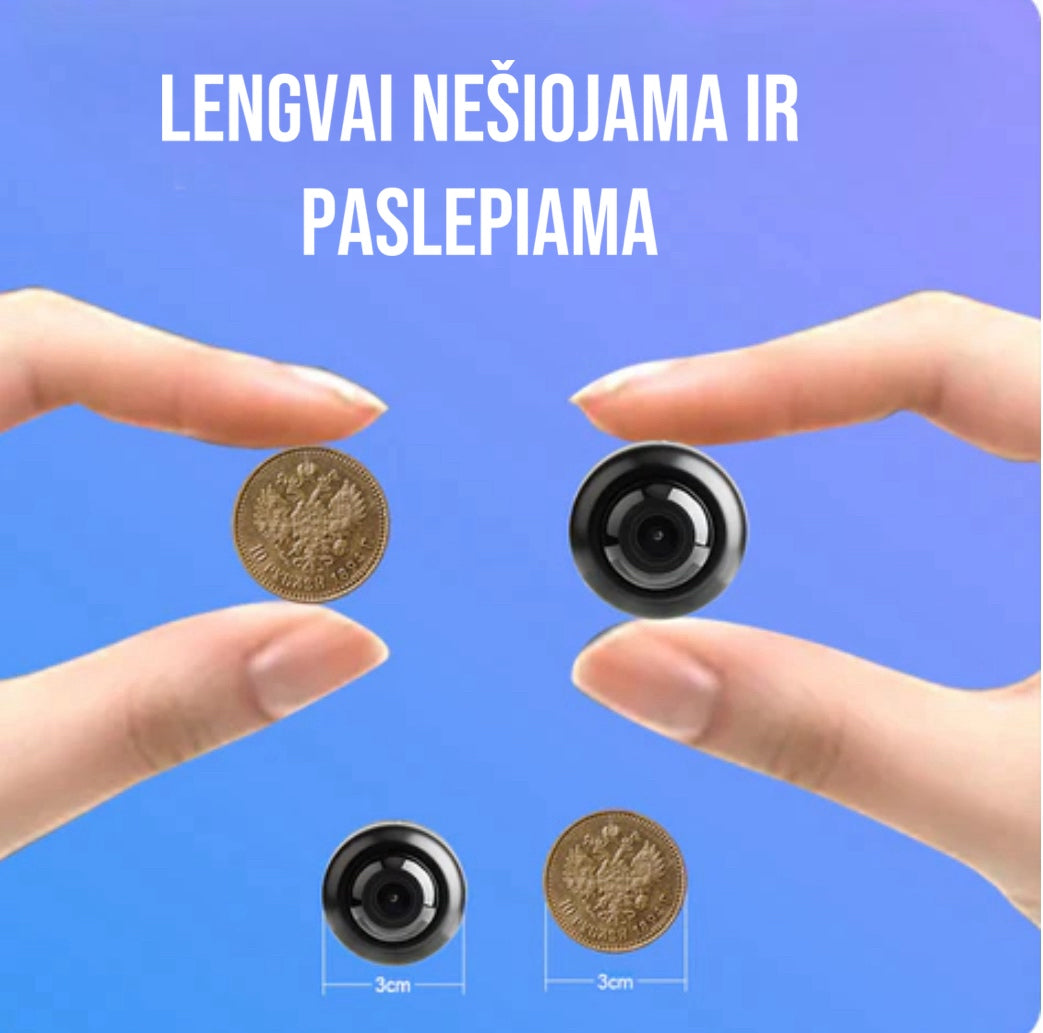 Mini \WiFi\" kamera 1080P HD su naktiniu matymu"