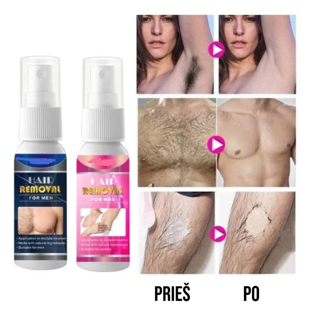 Kūno plaukelių šalinimo purškalas - atsikratykite plaukų akimirksniu!