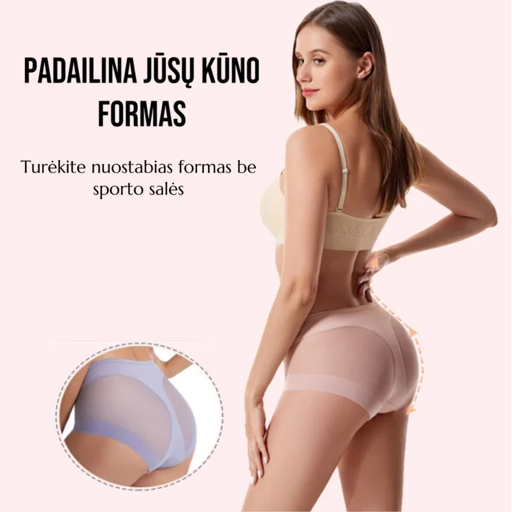 Šilko formuojančios kelnaitės su aukštu juosmeniu 👙 (3 vnt. komplektas)