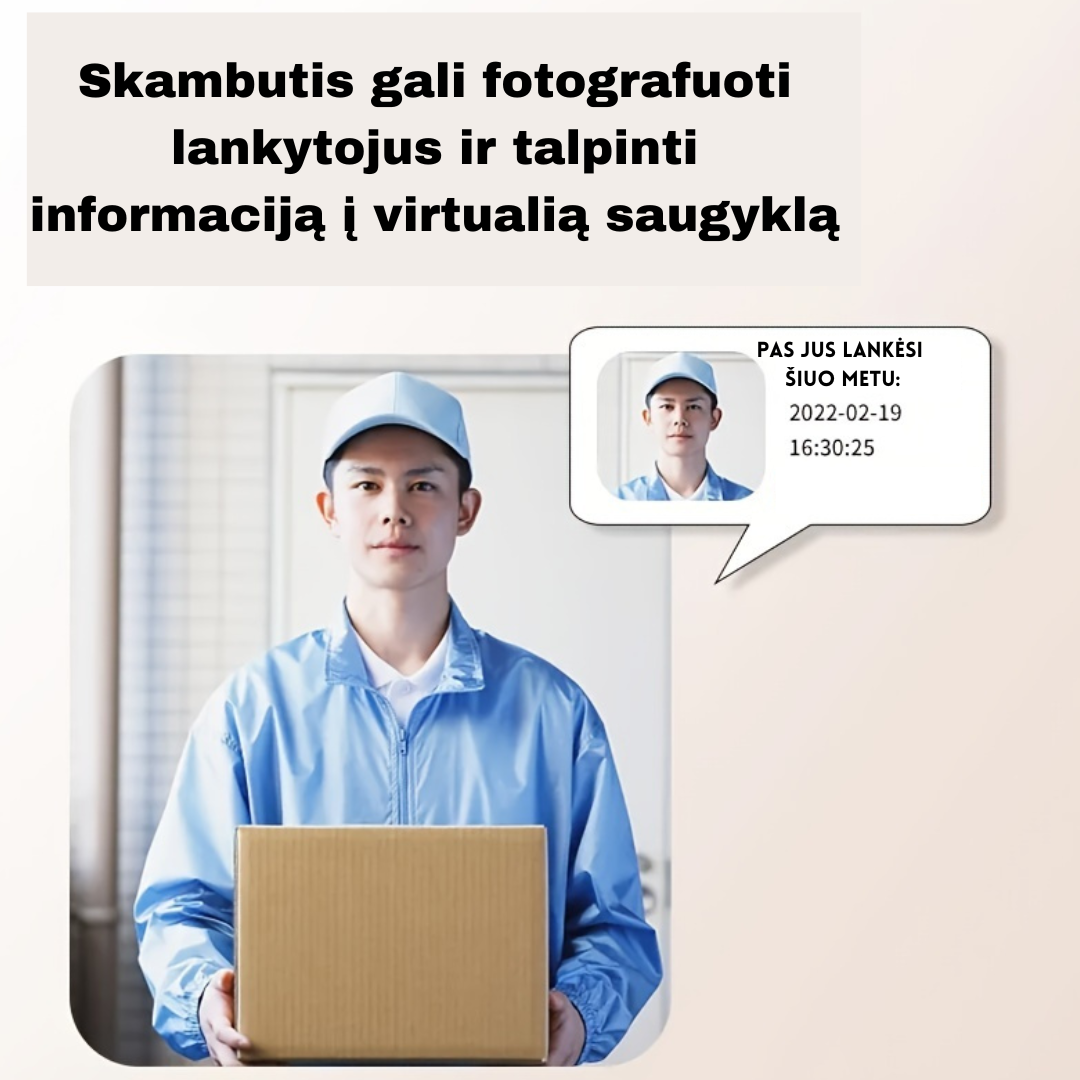 Belaidis durų skambutis su kamera