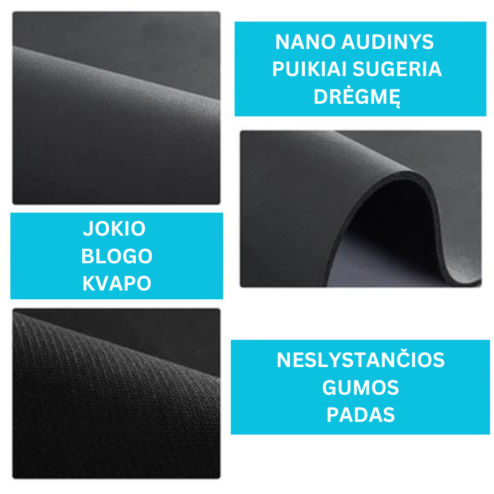 Vandenį sugeriantis kilimėlis virtuvei