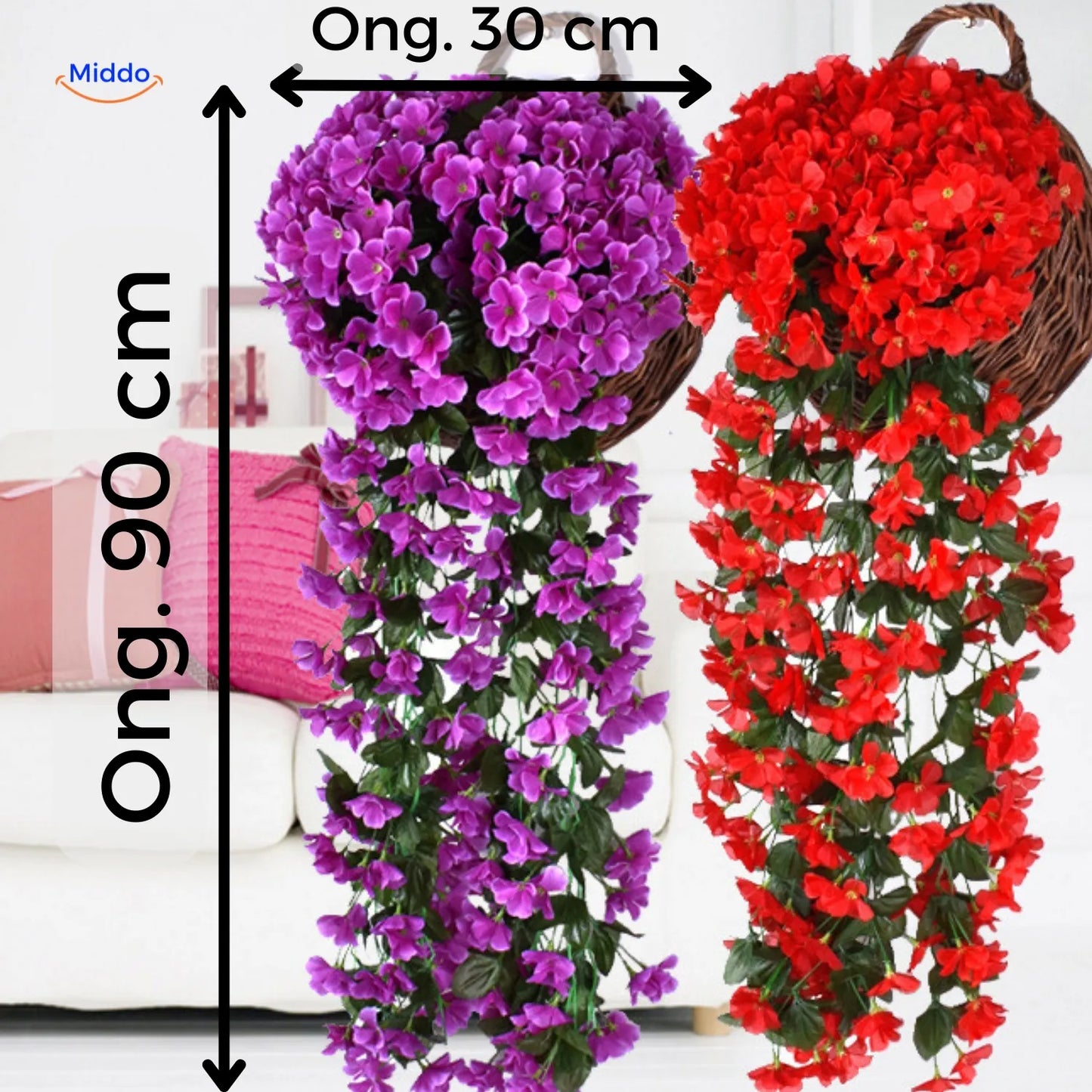 Orchidėjų kaskadas dekoracija