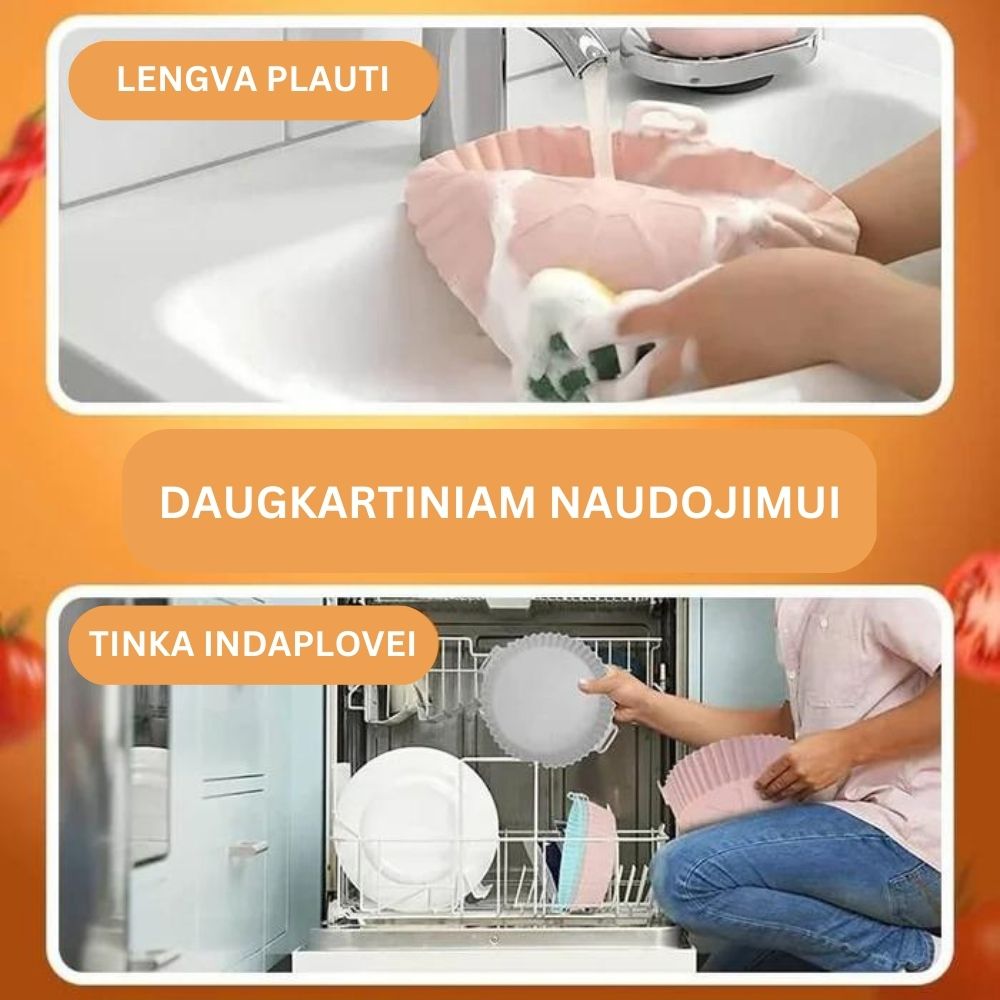 Oro gruzdintuvės silikoninis kepimo padėklas