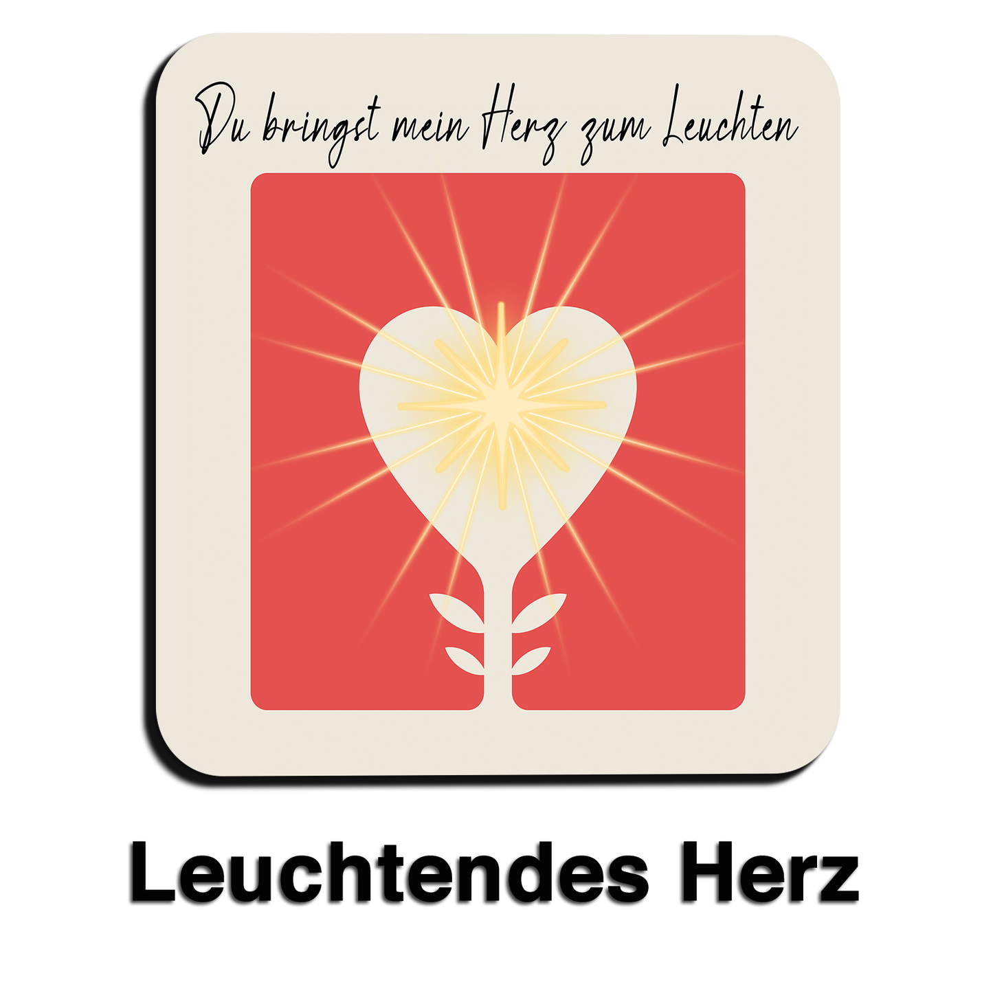 Šviečiantis padėkliukas stiklinei