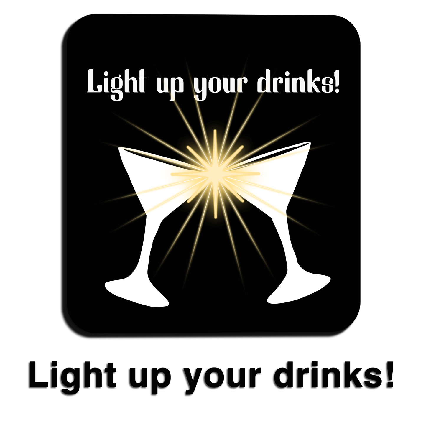 Šviečiantis padėkliukas stiklinei