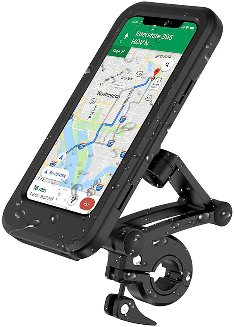 Vandeniui atsparus telefono laikiklis dviračiui/motociklui