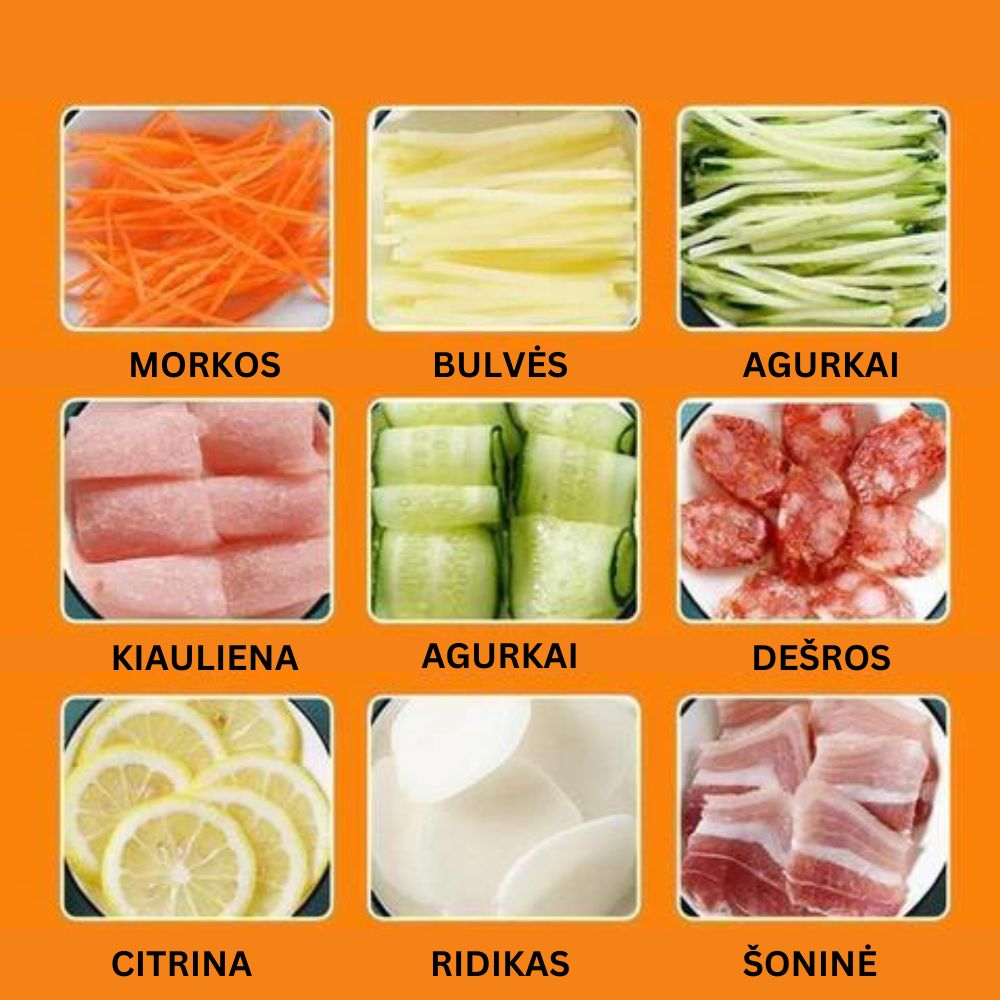 Daugiafunkcinis daržovių smulkintuvas