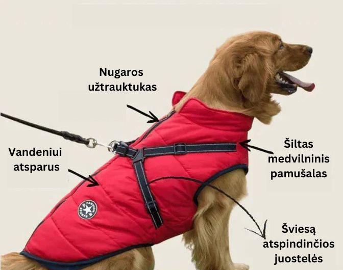 Pūkuotas švarkelis šuniui