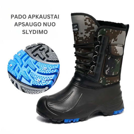 Šilti vyriški batai su apsauga nuo slydimo