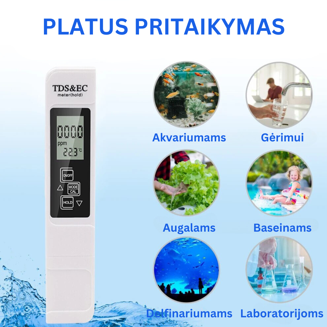 Skaitmeninis vandens kokybės testeris