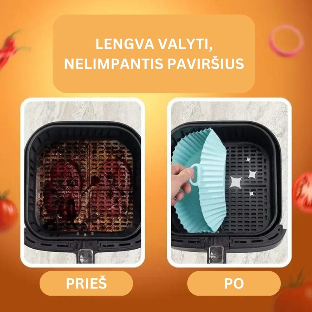 Oro gruzdintuvės silikoninis kepimo padėklas