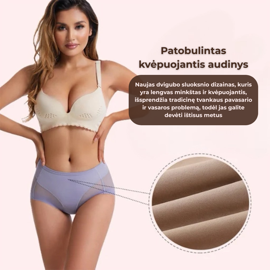 Besiūlės kelnaitės aukštu liemeniu (4 vnt. komplektas)