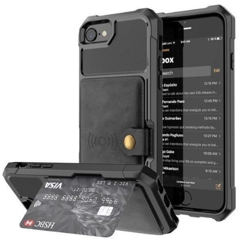 iPhone dėklas su skryriais kortelėms