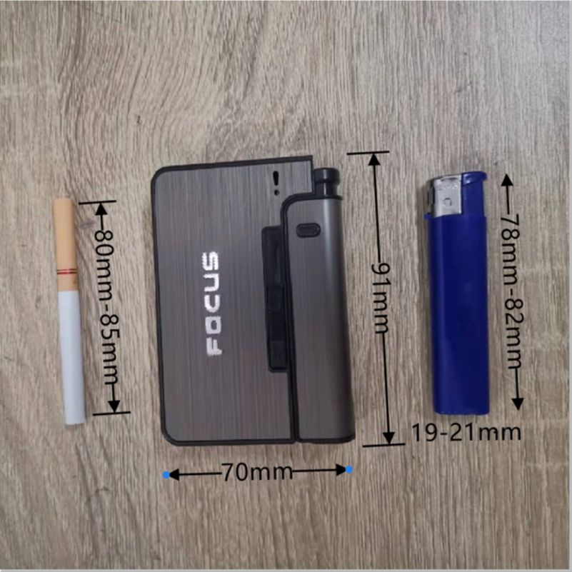 Cigarečių dėklas su žiebtuvėliu