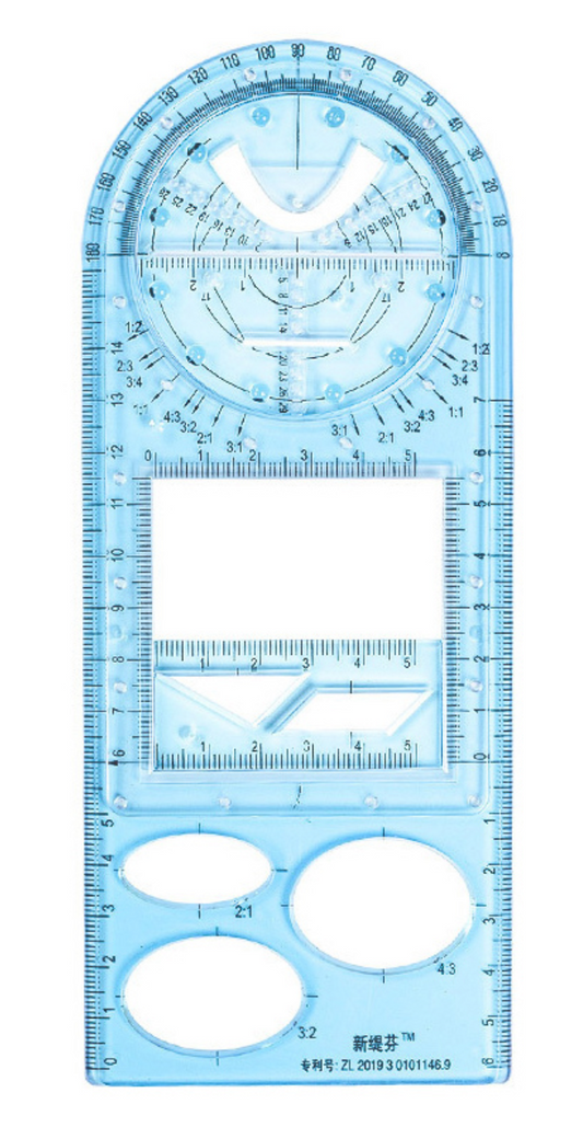 Geometrinė liniuotė (3 vnt.)
