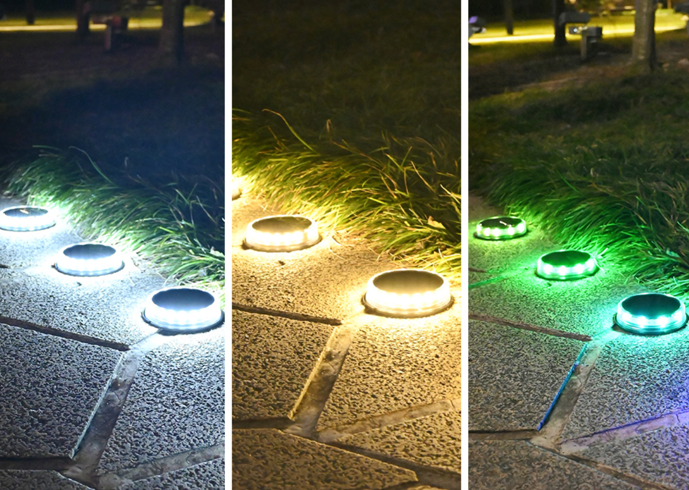 LED žibintai su saulės baterija (4 vnt.)