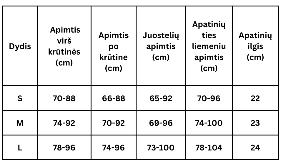 Apatinio trikotažo rinkinys