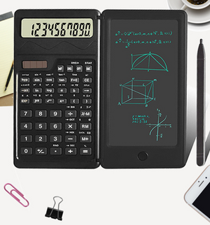 Mokslinis skaičiuotuvas su LCD užrašų knygele – 12 nuotrauka