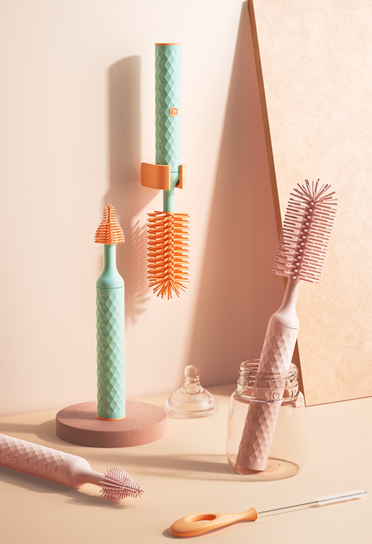 Slikoninis buteliukų valymo rinkinys