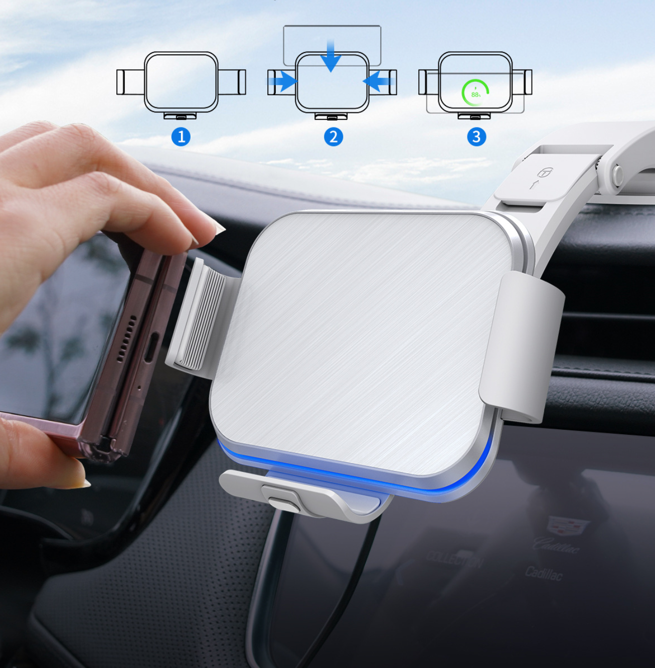 Išmaniųjų įrenginių pakrovėjas automobiliui