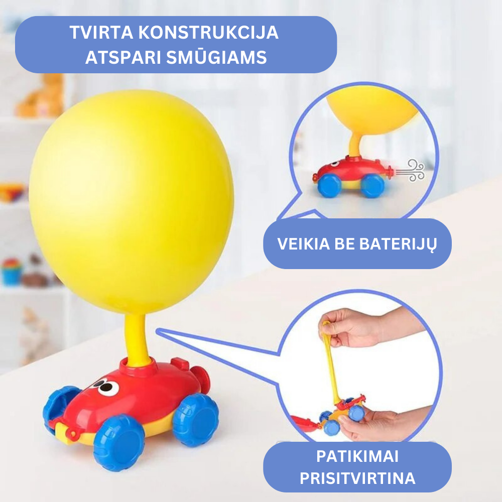 Balionų paleidimo žaislas su pompa