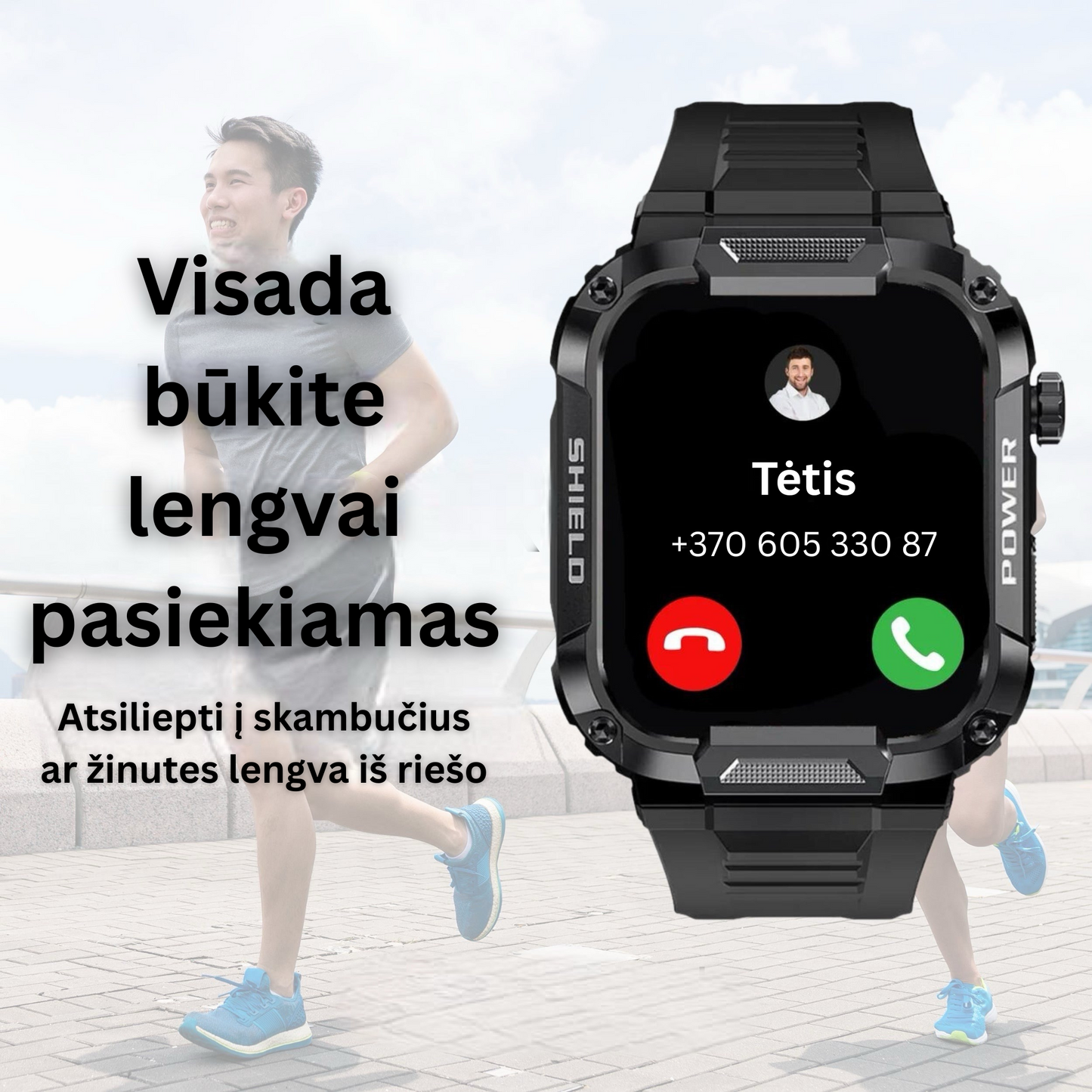 Galaxy Armor™ išmanusis laikrodis - sutaupykite 100 €+ už nesunaikinamą išmanųjį laikrodį, skirtą iOS ir Android