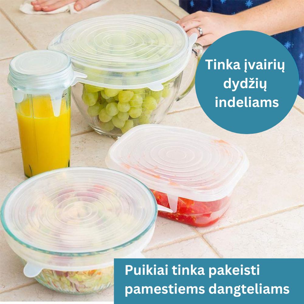 Tamprus silikoninis dangtelis (6 vnt.)