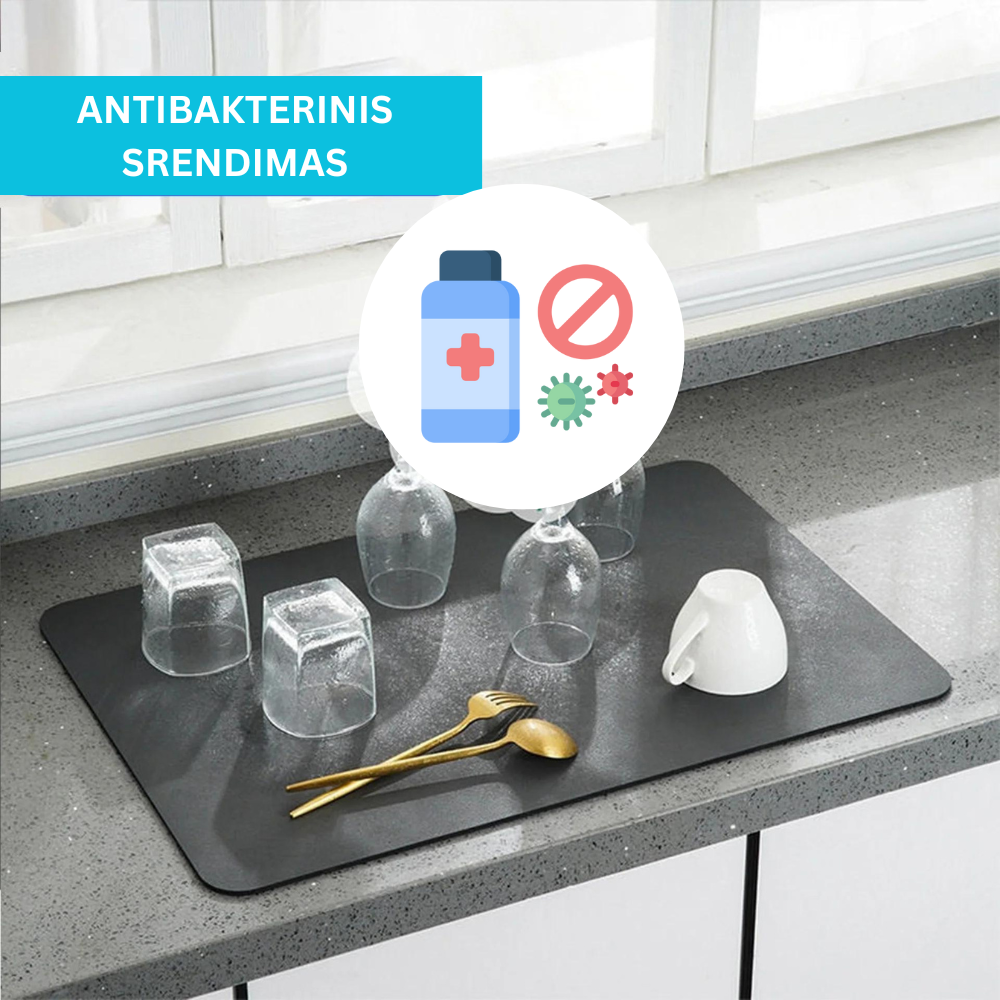 Vandenį sugeriantis kilimėlis virtuvei