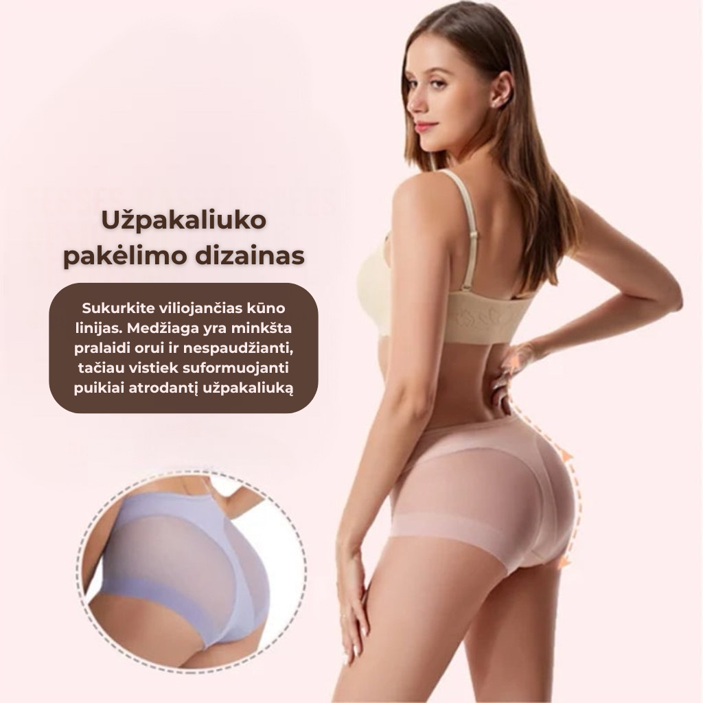 Besiūlės kelnaitės aukštu liemeniu (4 vnt. komplektas)