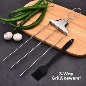 Trijų krypčių įrankis griliui 3-Way GrillSkewers