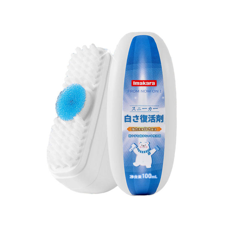 Batų valymo priemonė su šepetėliu